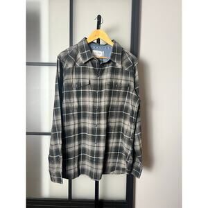 NWT Old Ranch Ranger Organic Snap Flannel Shirt Size Large